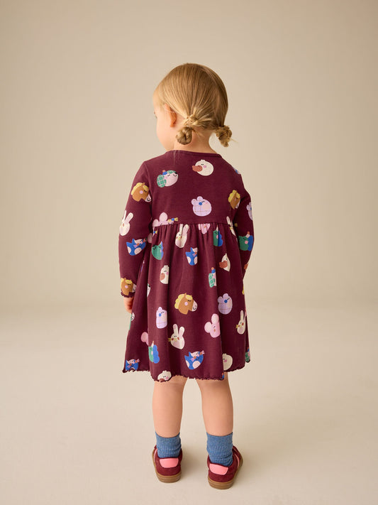Dsiney Kidz - Navy Long Sleeve Ribbed Dress (3mths-7yrs) image 2