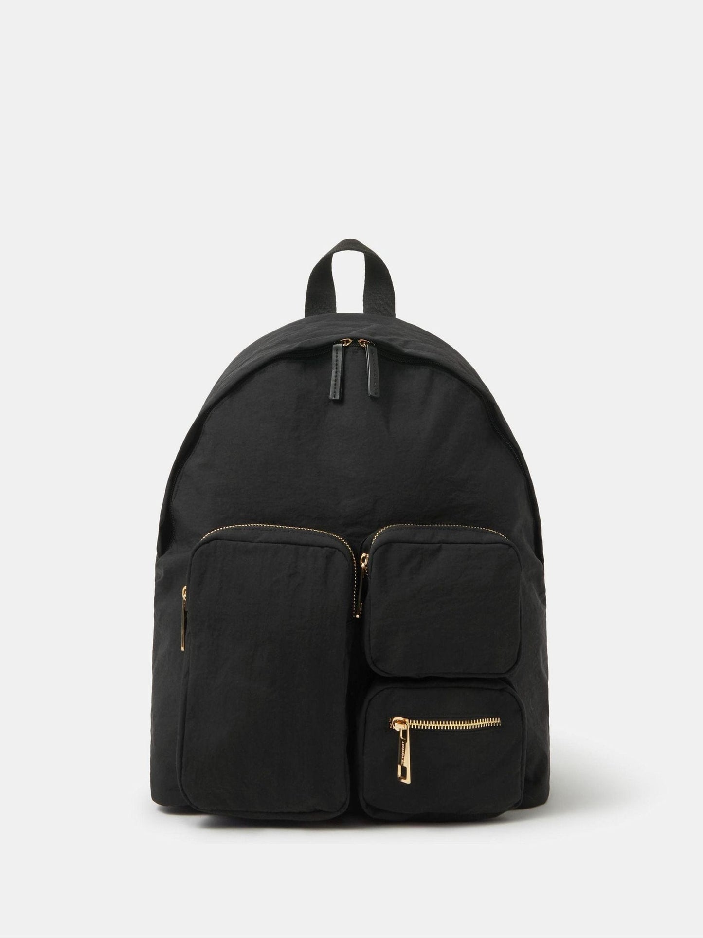 Accessorize Black Multi-Pocket Nylon Backpack image 1
