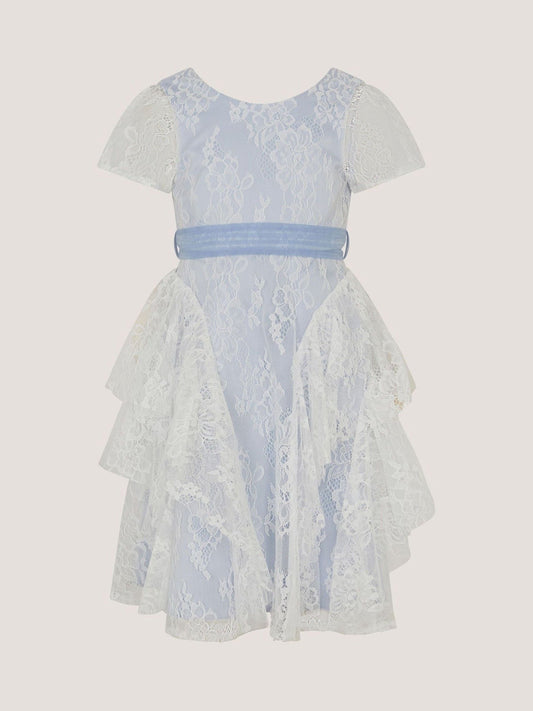 Monsoon Blue Joanie Cancan Ruffle Lace Dress image 2