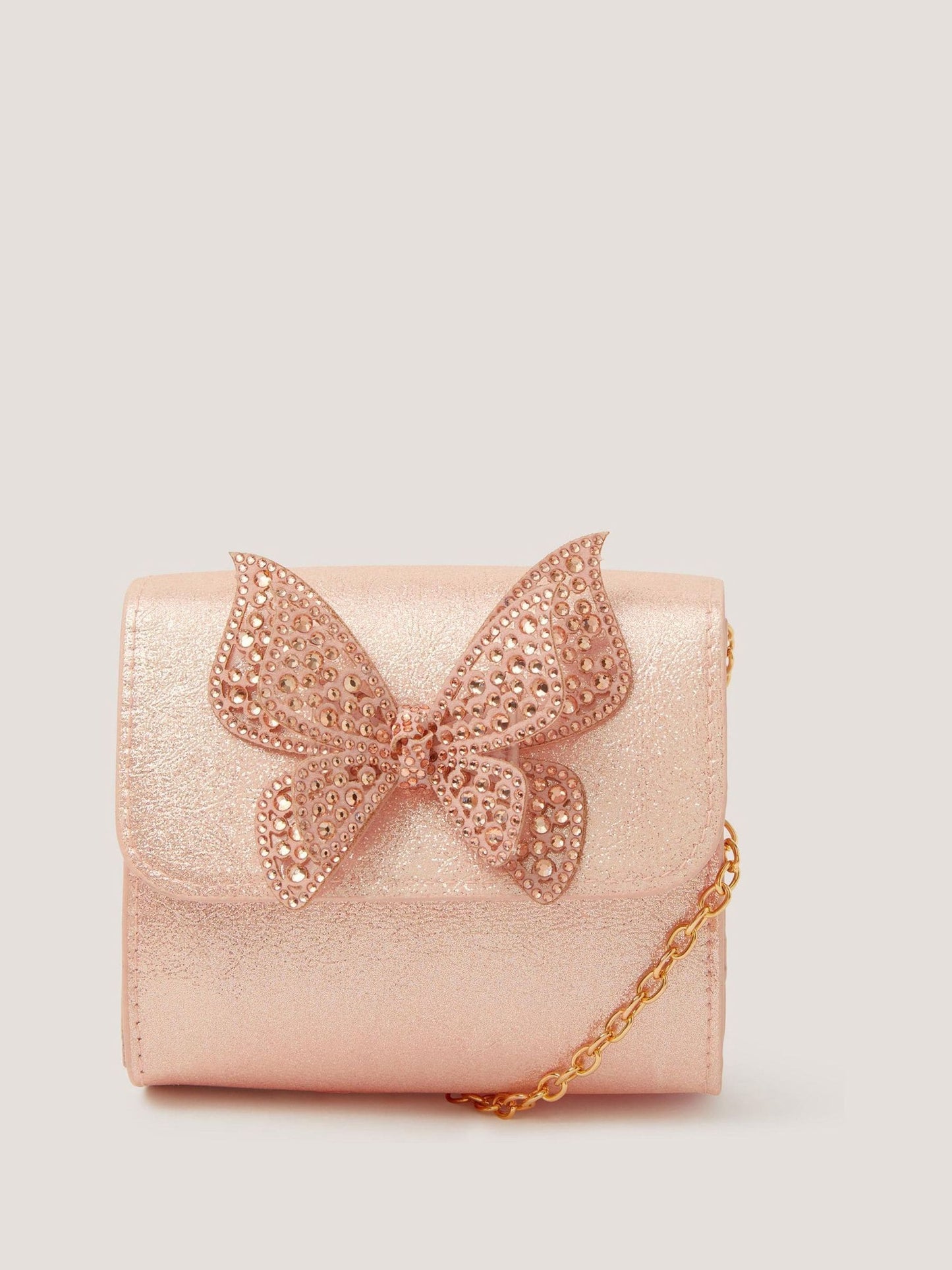 Monsoon Pink Jewel Butterfly Glitter Bag image 1