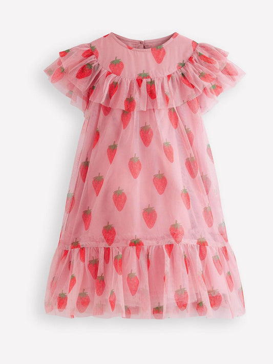 Dsiney Kidz - Boden Pink Printed Tulle Dress image 2