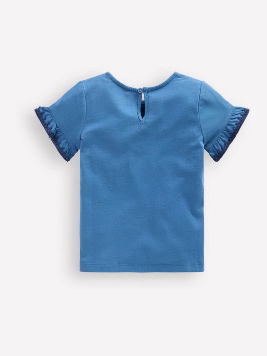 Dsiney Kidz - Boden Blue Ruffle Sleeve T-Shirt image 2