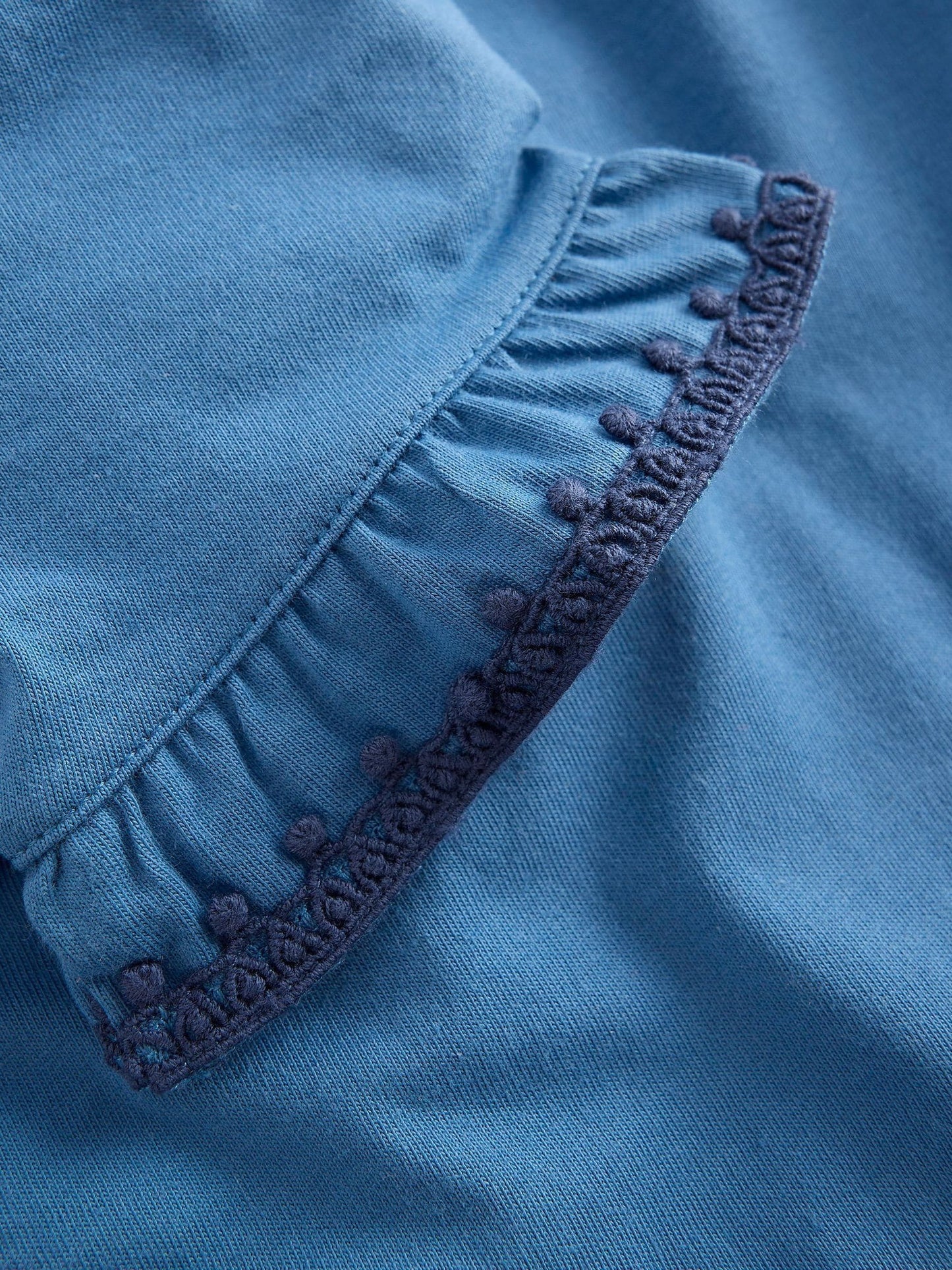 Boden Blue Ruffle Sleeve T-Shirt image 3