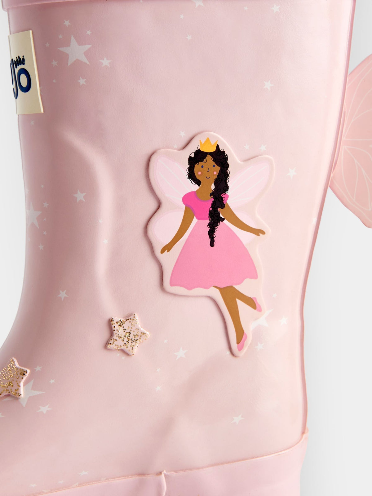 JoJo Maman Bébé Pink Fairy Wing Cosy Lined Wellies - image 5