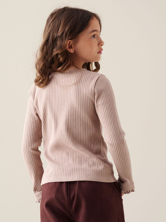 Dsiney Kidz - Angel & Rocket Brown Nellie Rib Long Sleeve Top image 2