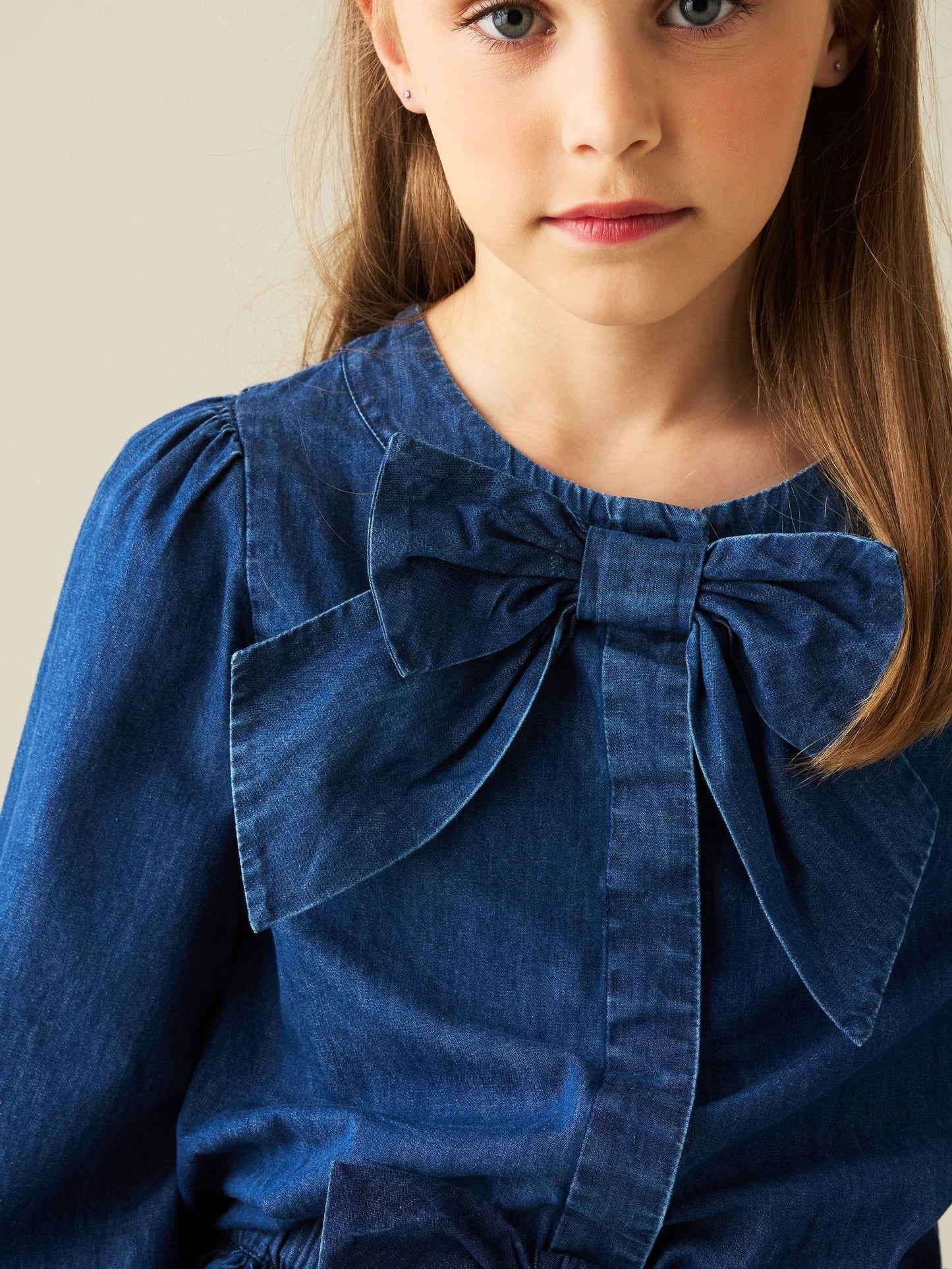 Dsiney Kidz - Angel & Rocket Blue Annie Denim Bow Blouse image 6