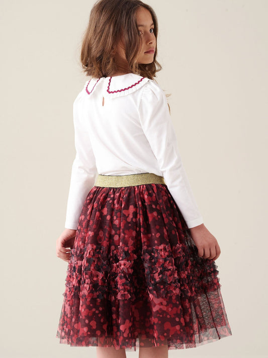Dsiney Kidz - Angel & Rocket Red Isabelle Mesh Print Skirt image 2