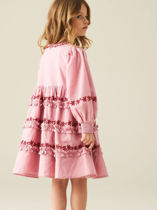 Dsiney Kidz - Angel & Rocket Pink Reyna Embroidered Dress image 2
