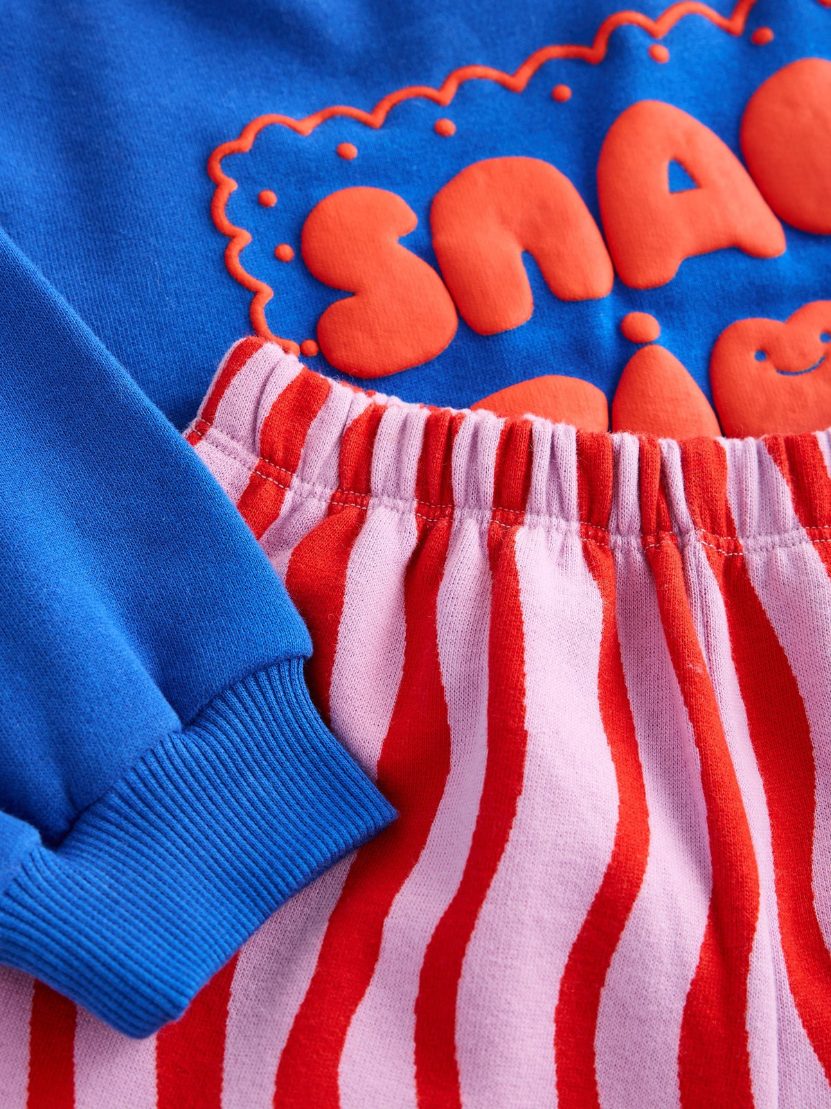 Cobalt Blue Snack Time Sweatshirt and Wide Leg Joggers Set (3mths-7yrs) - image 7