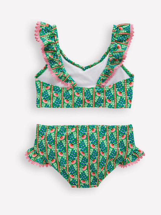 Boden Green Frill V-Neck Bikini Set image 2