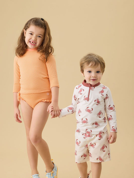 Dsiney Kidz - KIDLY by MORI Cream Sunsafe Zip Rash Vest image 2