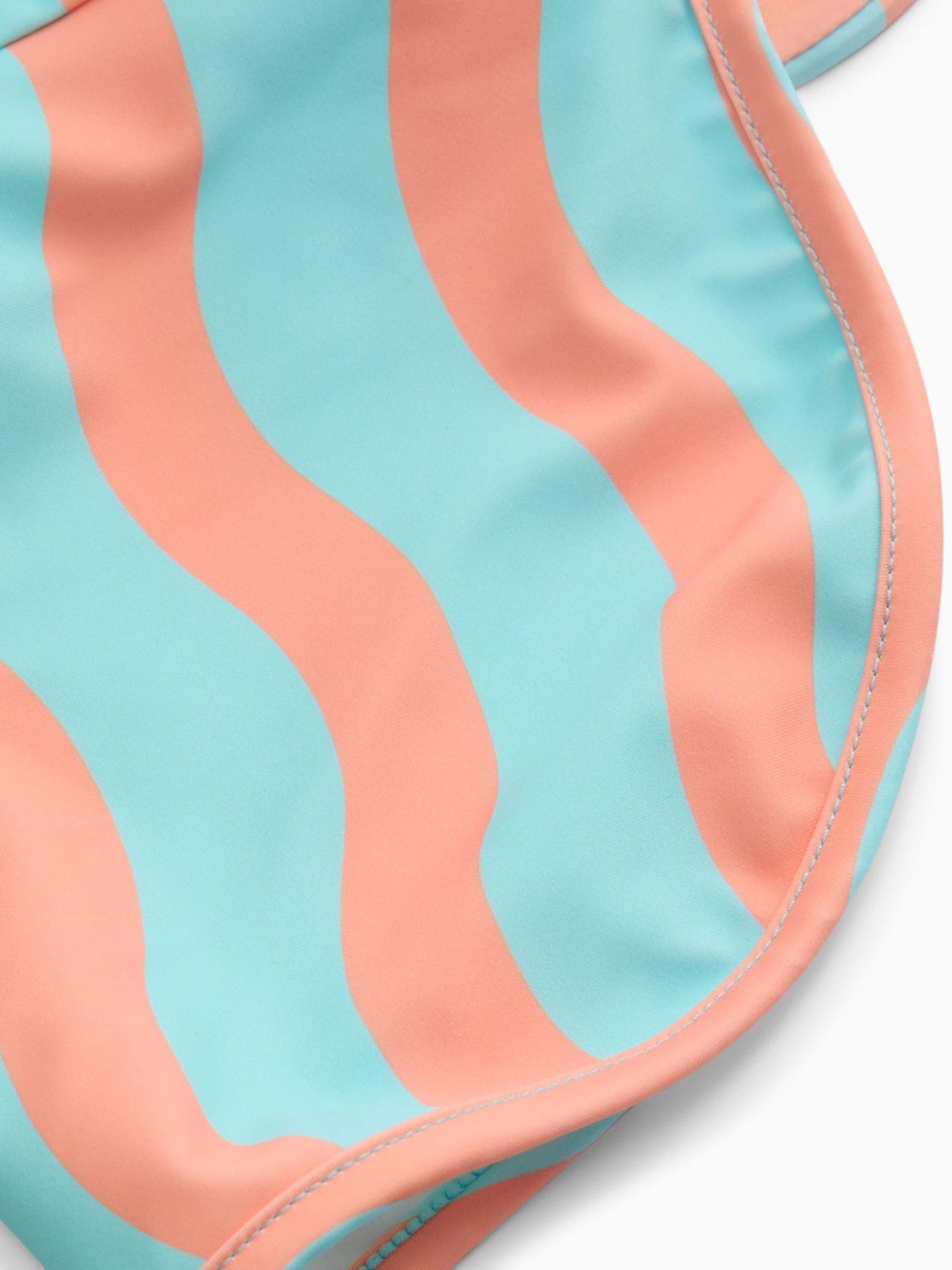KIDLY by MORI Turquiose Orange Sunsafe Swim Hat image 3