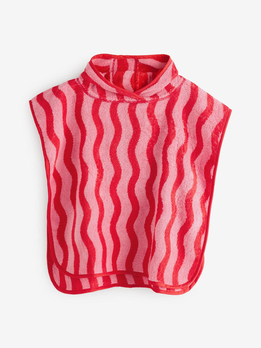 Dsiney Kidz - KIDLY by MORI Pink Stripe Reversible Hooded Beach/Pool Towel image 2