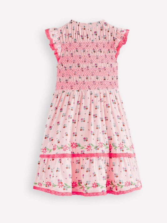Boden Pink Shirred Bodice Midi Dress image 2