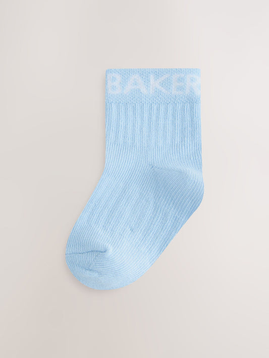 Baker by Ted Baker Blue Baker by Ted Baker Roll Top Socks 5 Pack image 2