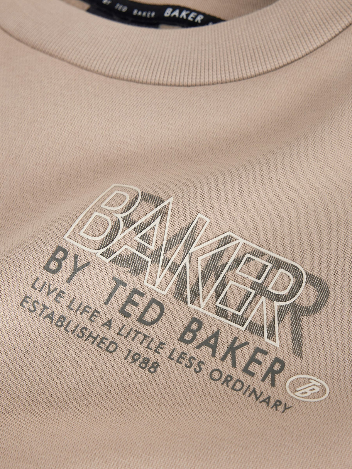 Baker by Ted Baker Stone/Black Oversized Sweatshirt and Cargo Joggers Set 2 Piece - image 15
