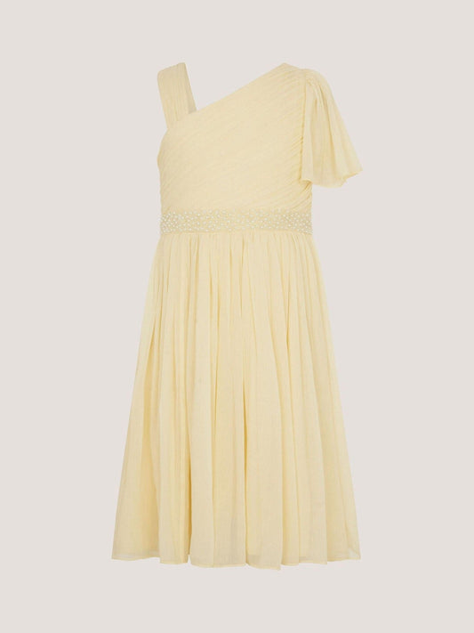 Dsiney Kidz - Monsoon Yellow Amalthea Asymmetrical Embellished Party Dress image 2