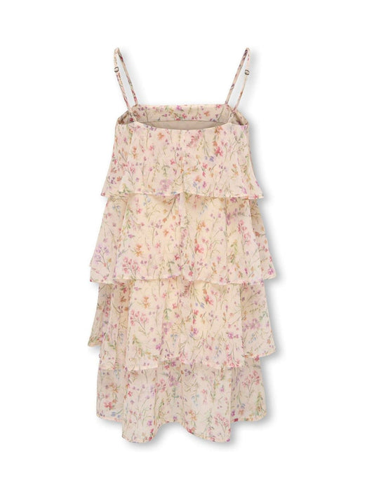 Dsiney Kidz - ONLY KIDS Cream Floral Layered Summer Dress image 2