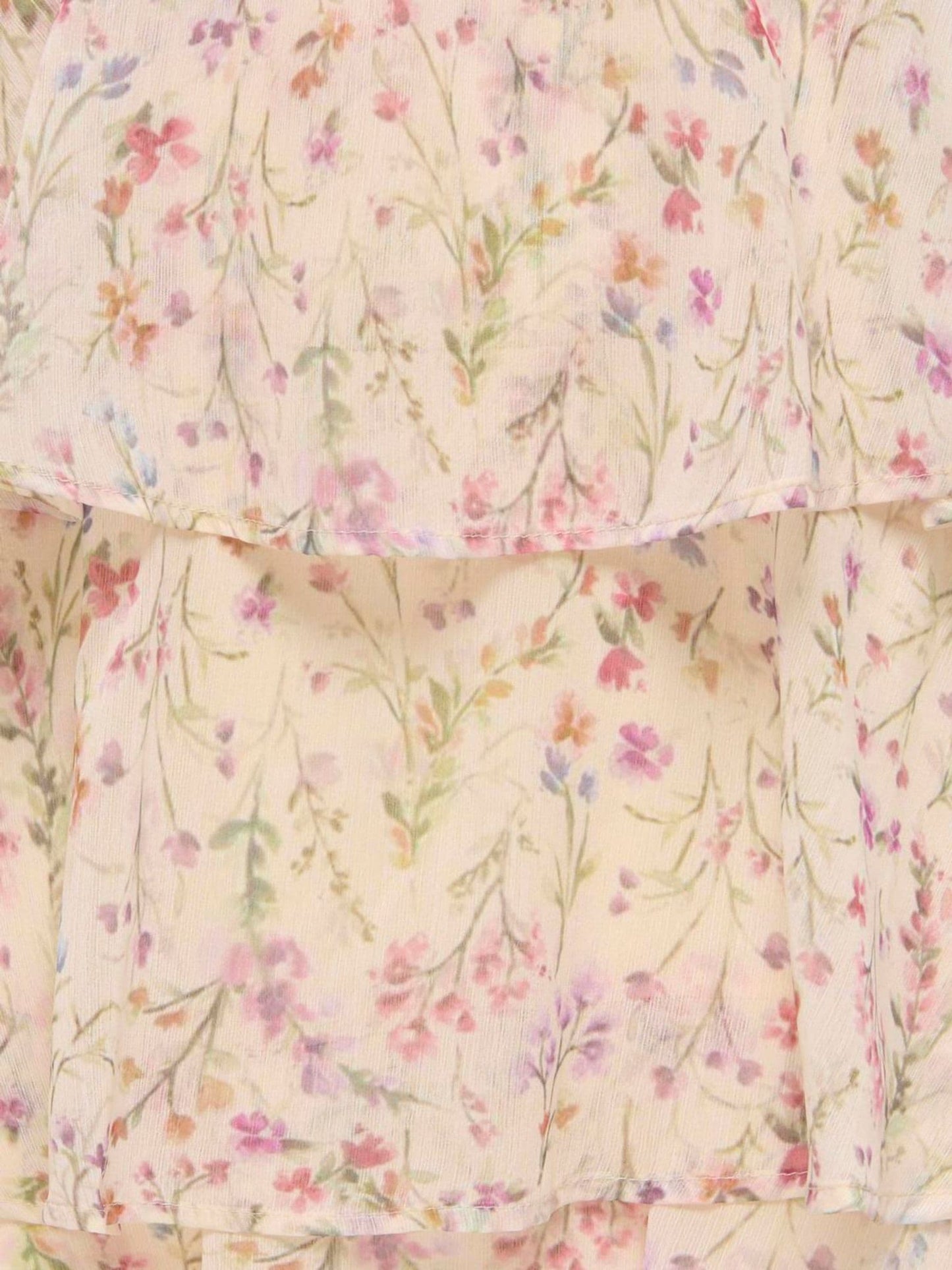 ONLY KIDS Cream Floral Layered Summer Dress image 3