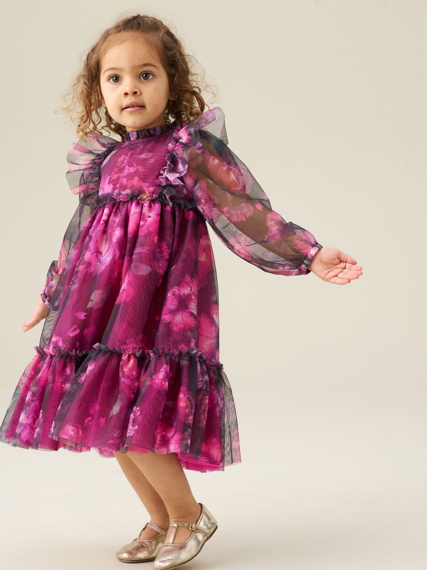 Dsiney Kidz - Angel & Rocket Blue Estella Tiered Mesh Dress image 3