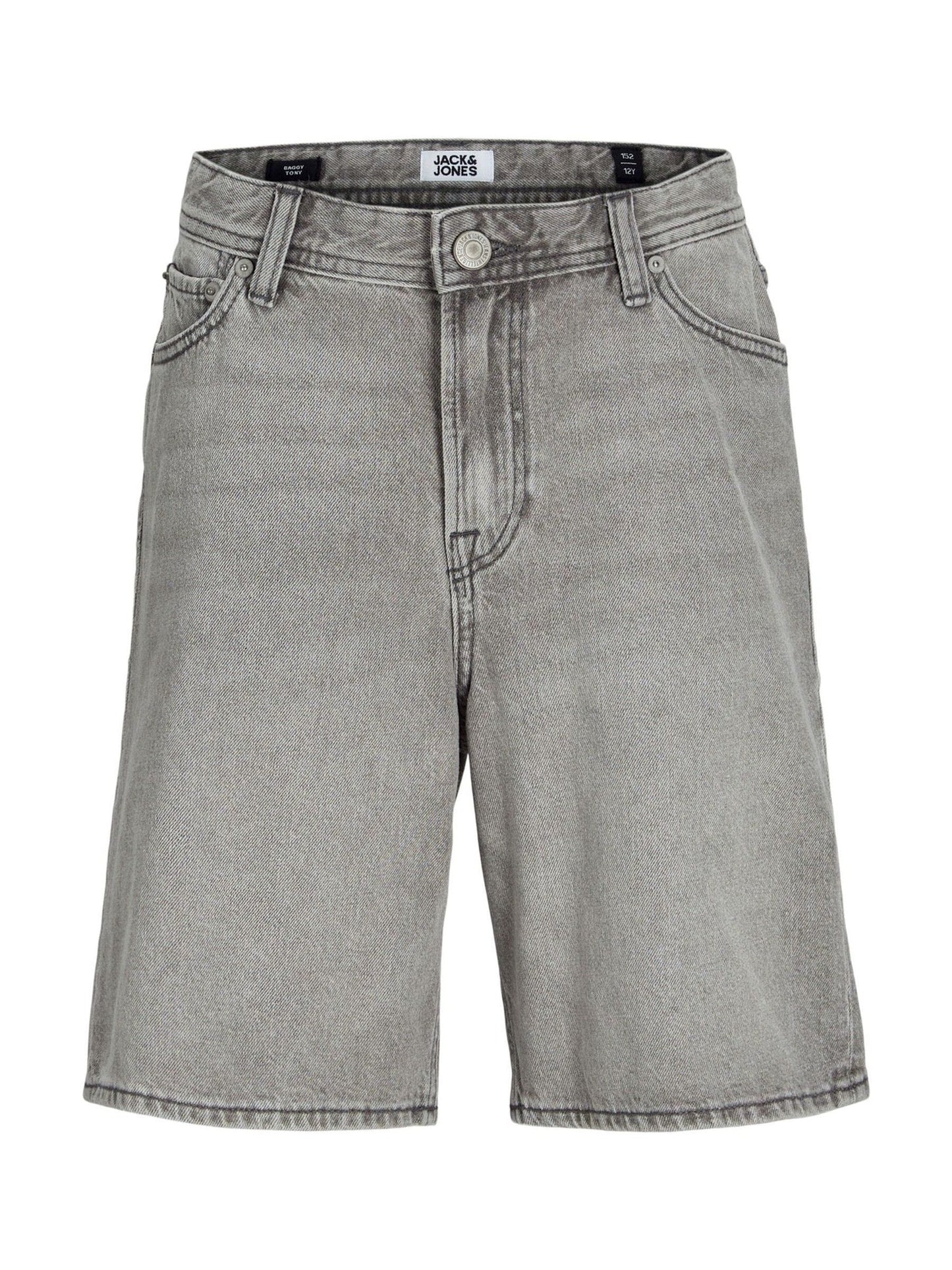 Dsiney Kidz - JACK & JONES Junior Grey Loose Fit Tony Denim Shorts image 7
