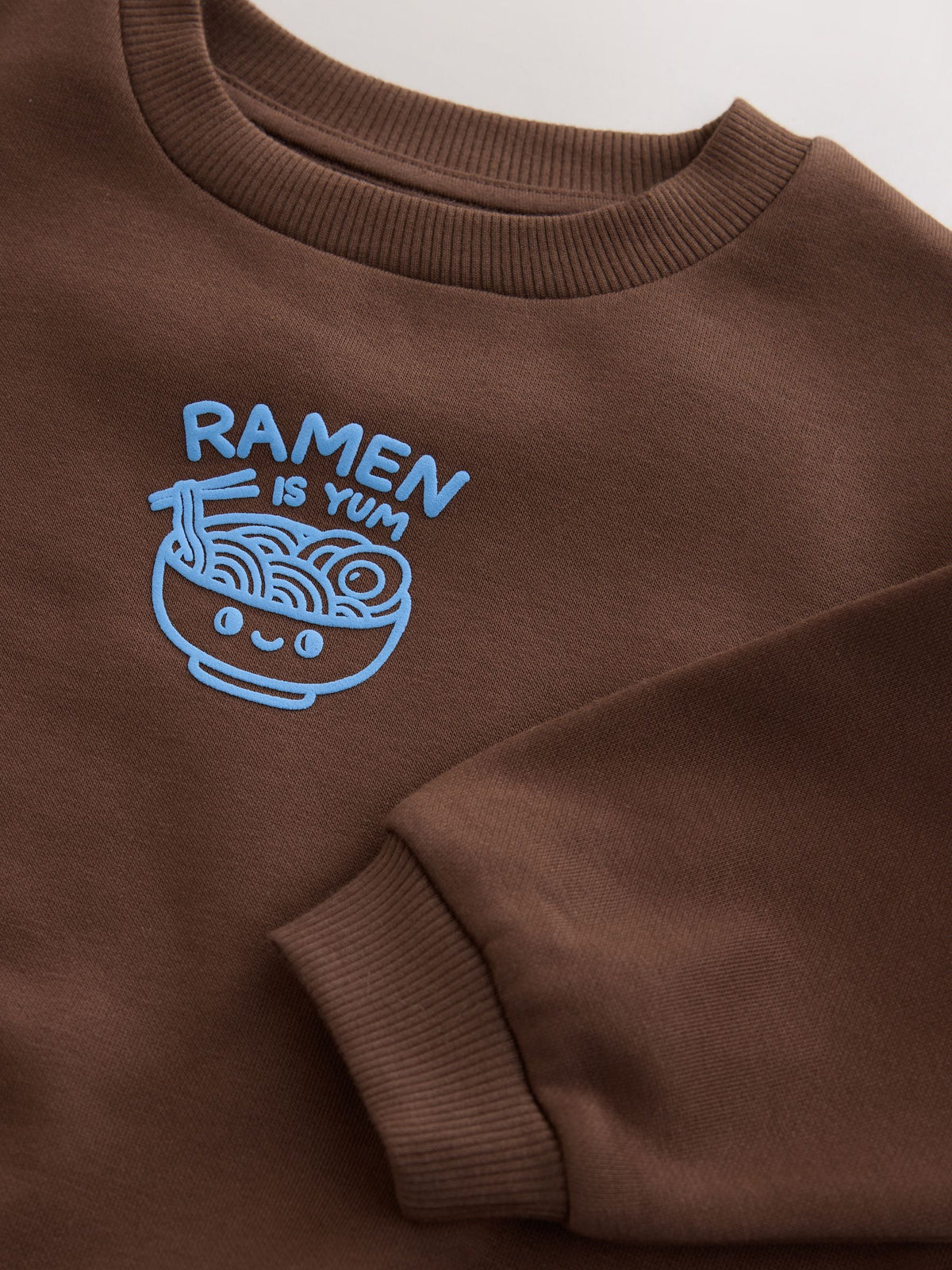 Chocolate Brown Ramen Printed Crew Neck Sweat Top (3mths-7yrs) - image 8