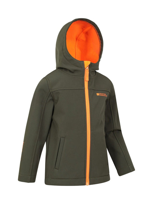Dsiney Kidz - Mountain Warehouse Green Exodus Kids Water Resistant Softshell Jacket image 2