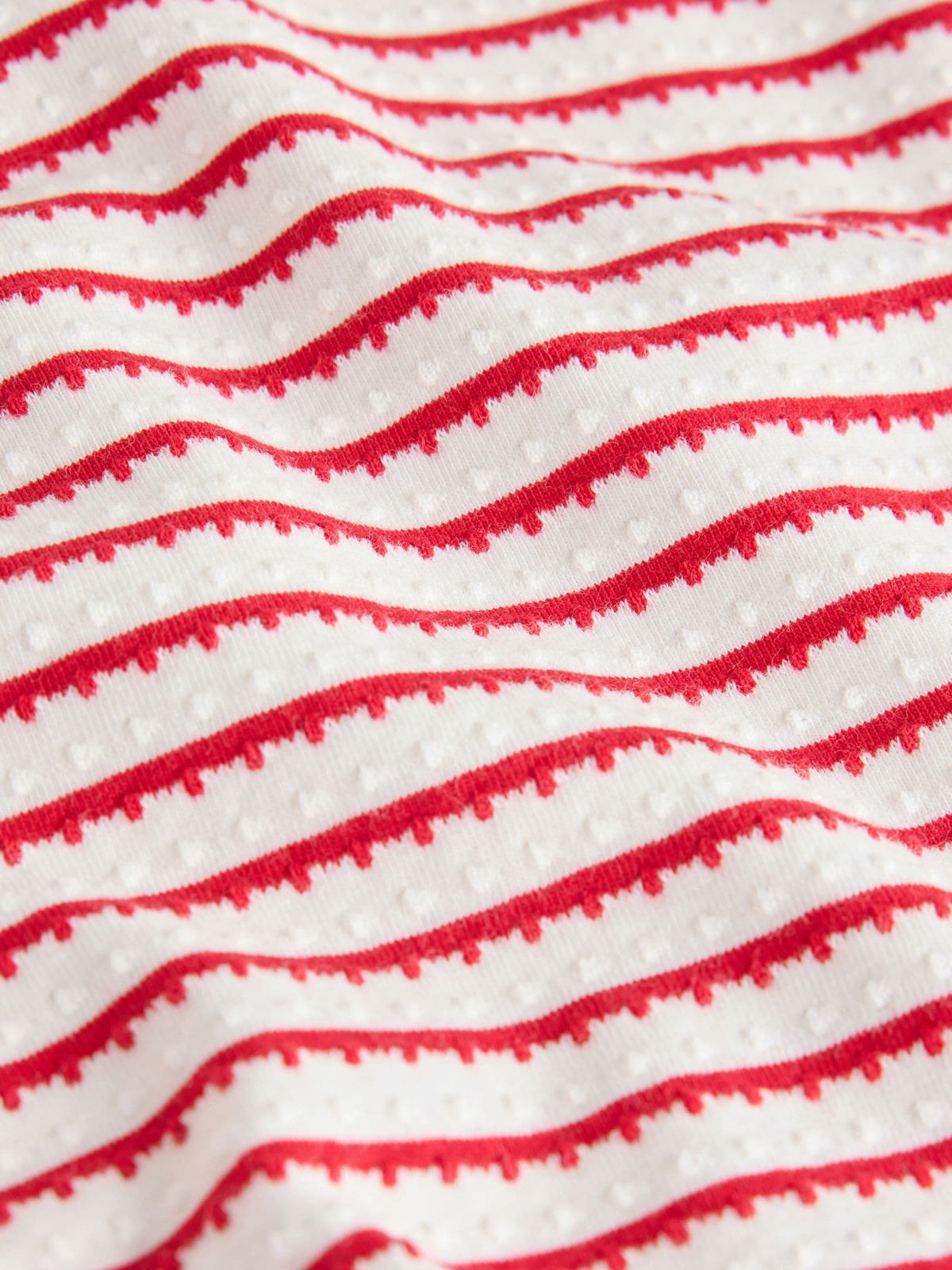 Red Stripe Long Sleeve Textured Collar Top (3mths-7yrs) - image 7