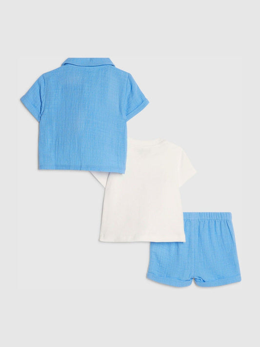 River Island Blue Abbie Rosie Goose T-Shirt & Shorts Set image 2
