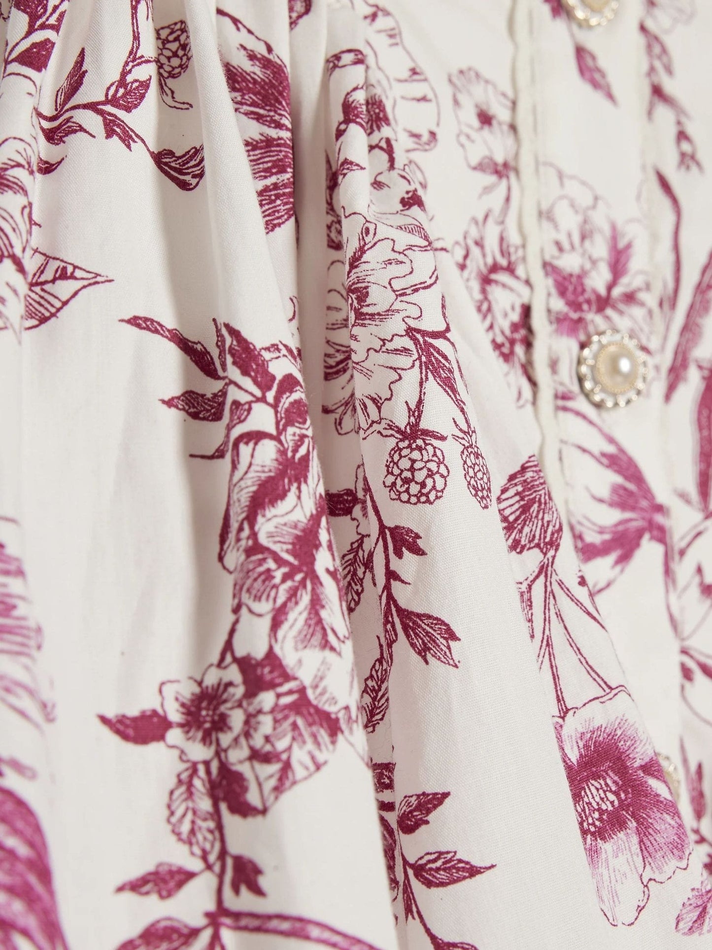 River Island White Floral Toile Prom Dress image 4