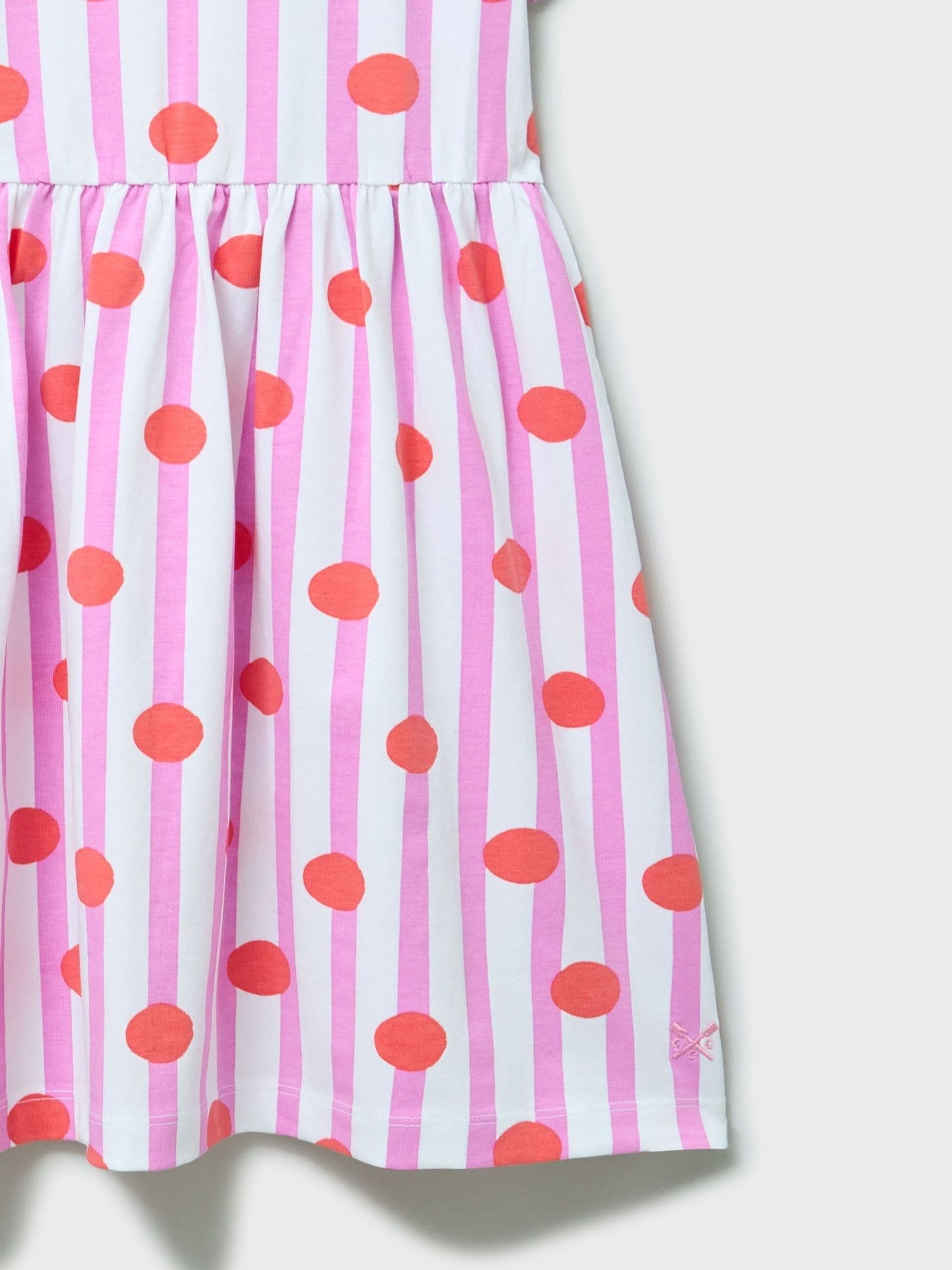 Crew Clothing Orange Everyday Short Sleeve Print Jersey Dress image 3