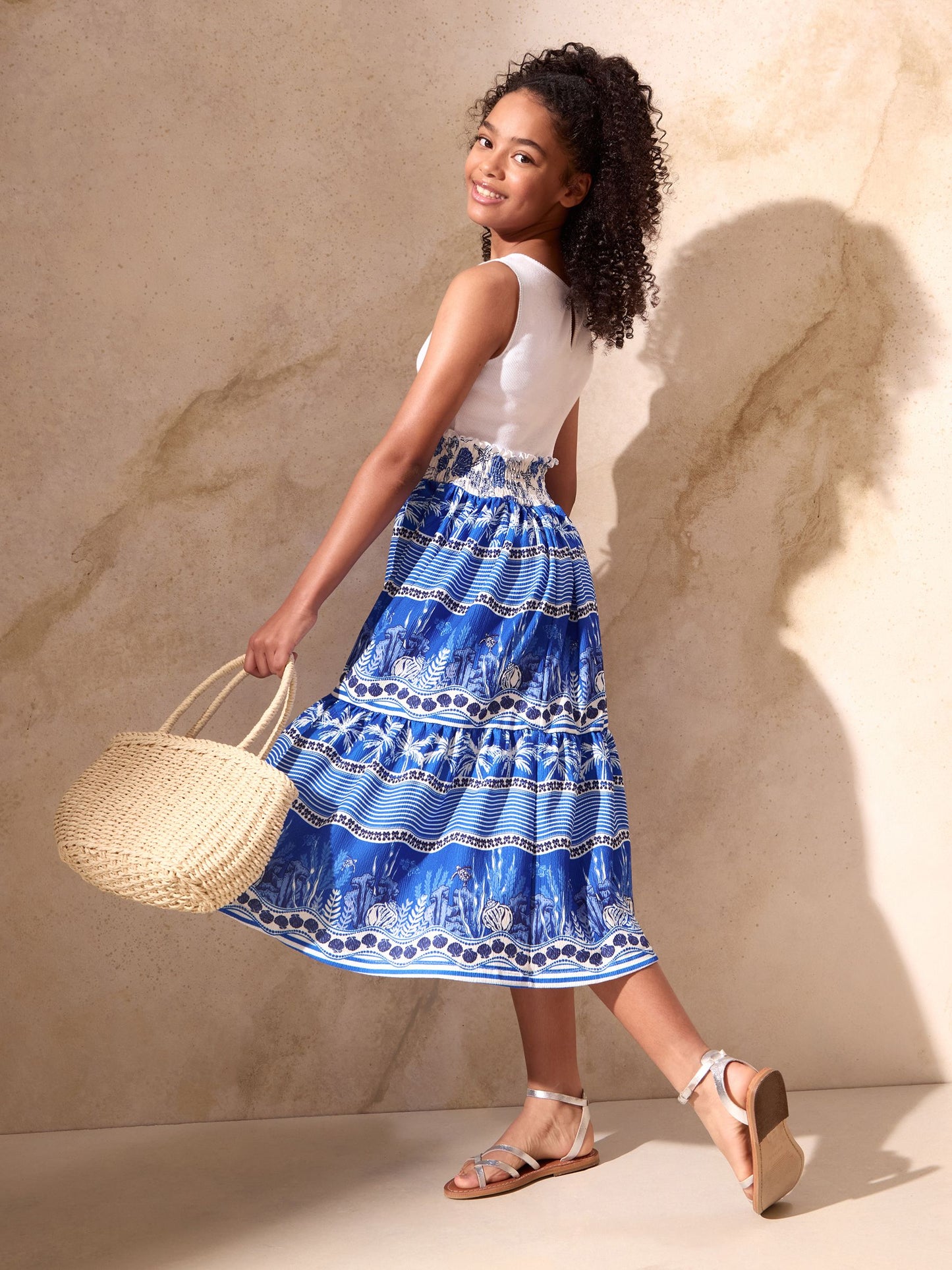 Lipsy Blue 2-in-1 Jersey Maxi Holiday Dress (5-16yrs) image 4