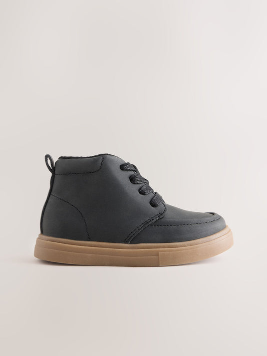 Dsiney Kidz - Black Wide Fit (G) Warm Lined Lace up Boots image 2