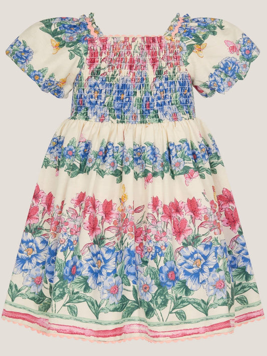 Dsiney Kidz - Monsoon Cream Baby Clara Puff Sleeve Floral Print Dress image 2