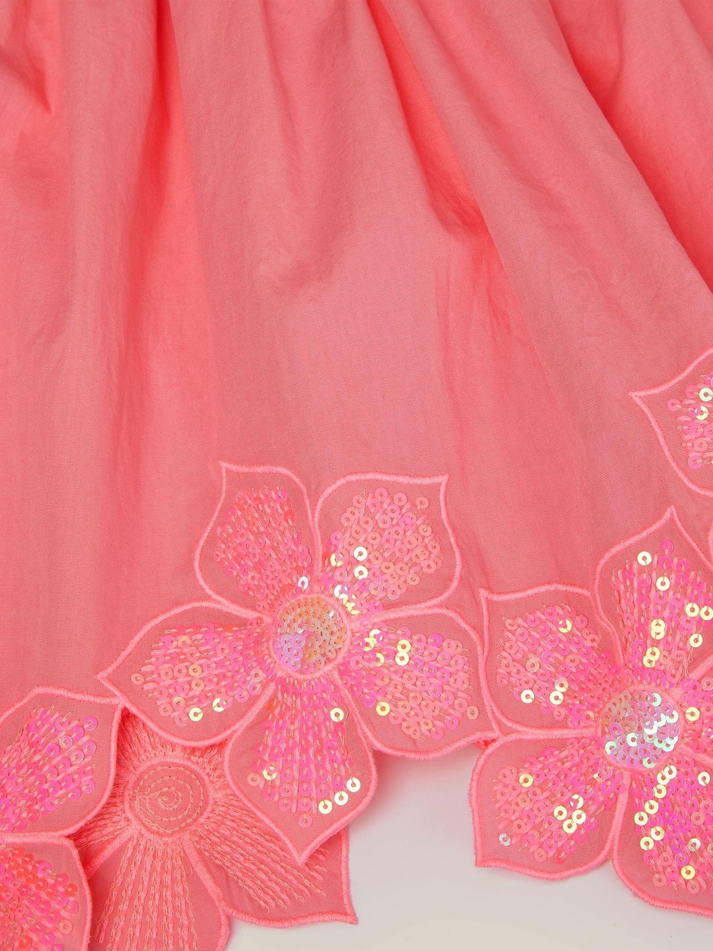Monsoon Pink Flutter Sleeve Sequin Floral Dress image 4