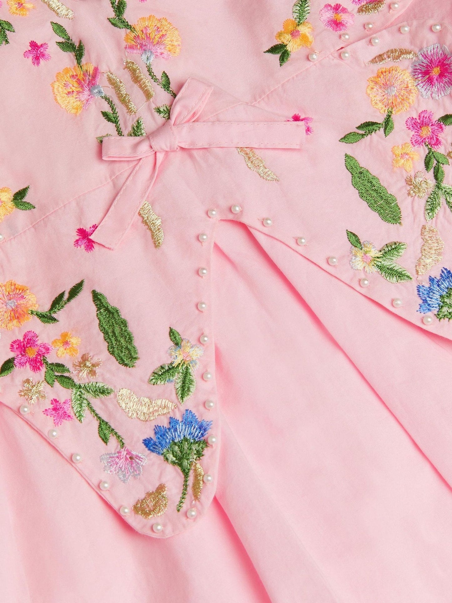 Monsoon Pink Embroidered Butterfly Bodice Dress image 4