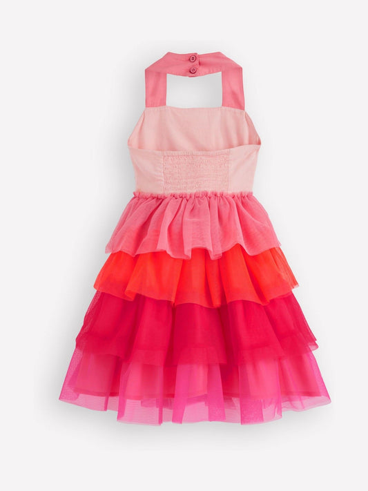 Boden Pink Tulle Mix Logo Dress image 2
