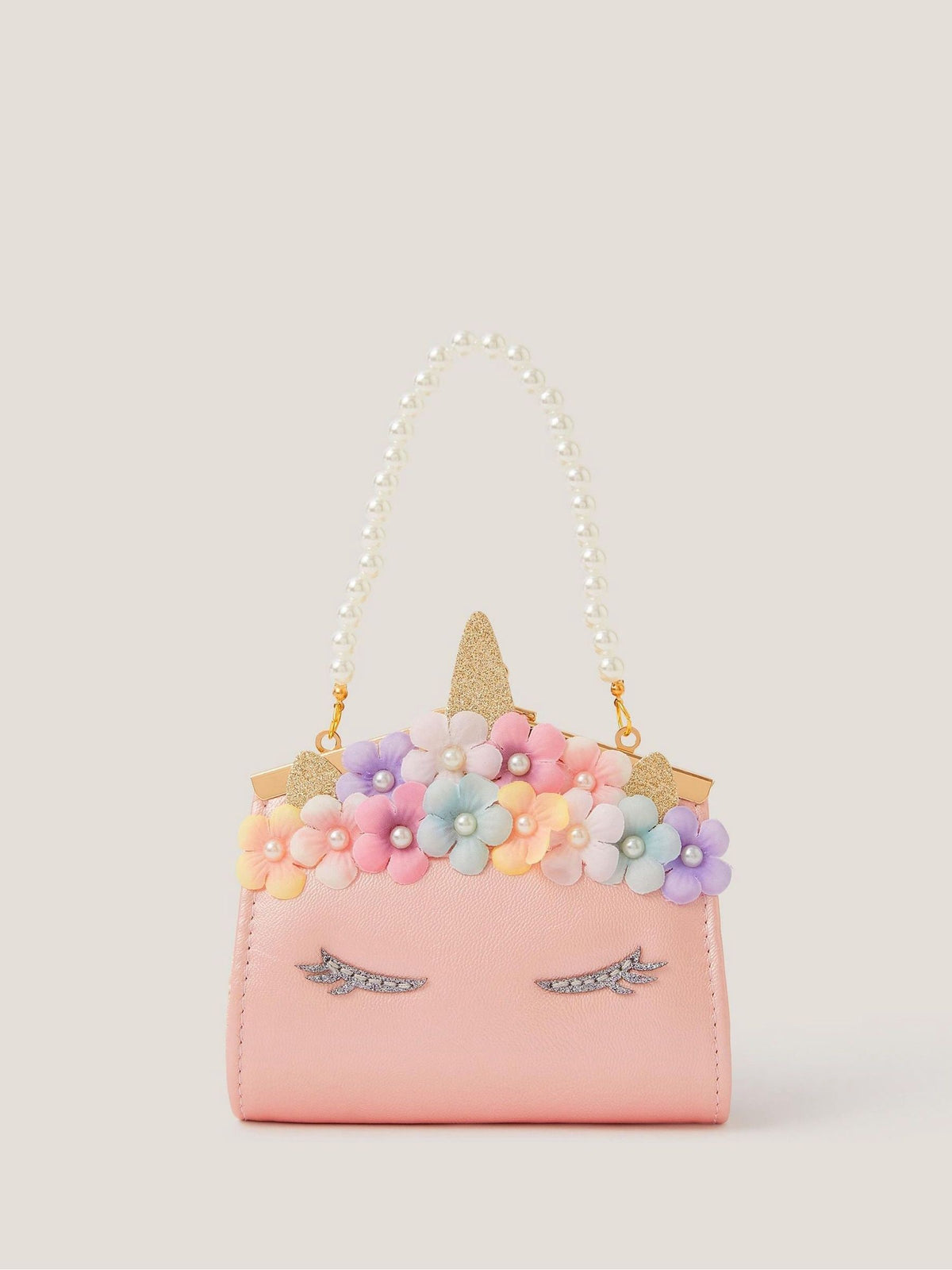 Dsiney Kidz - Monsoon Pink Flower Unicorn Clip Frame Bag image 1