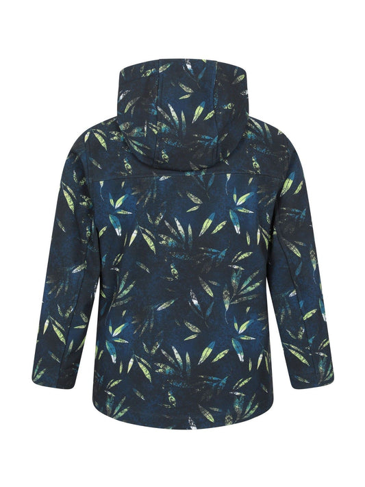 Dsiney Kidz - Mountain Warehouse Navy Blue Exodus Kids Printed Water-Resistant Softshell Jacket image 2