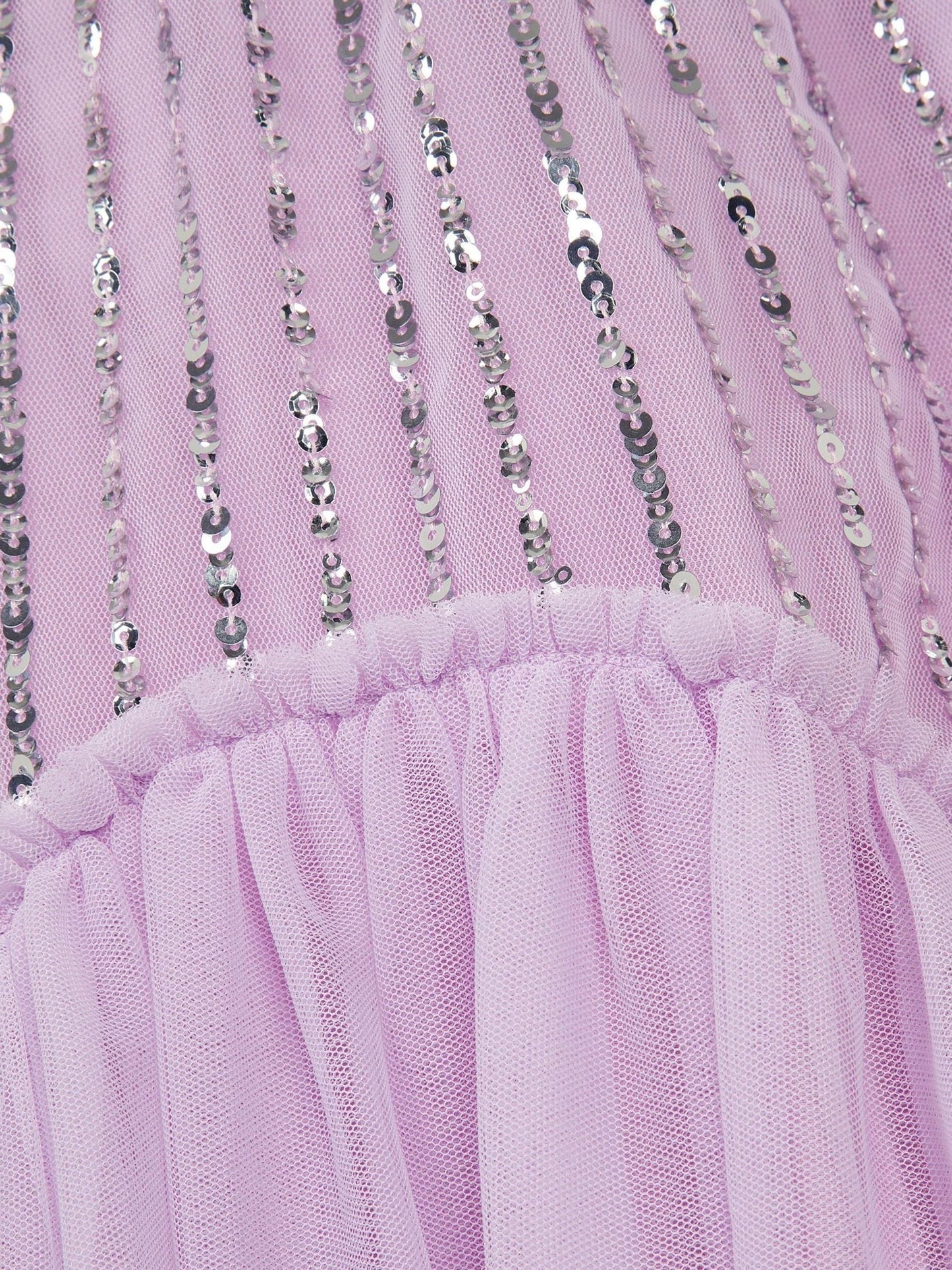 Monsoon Purple Elena Short Sleeve Sequin Party Dress image 4
