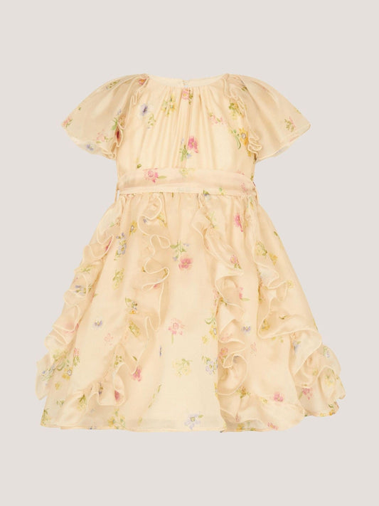 Dsiney Kidz - Monsoon Yellow Baby Ditsy Floral Ruffle Party Dress image 2