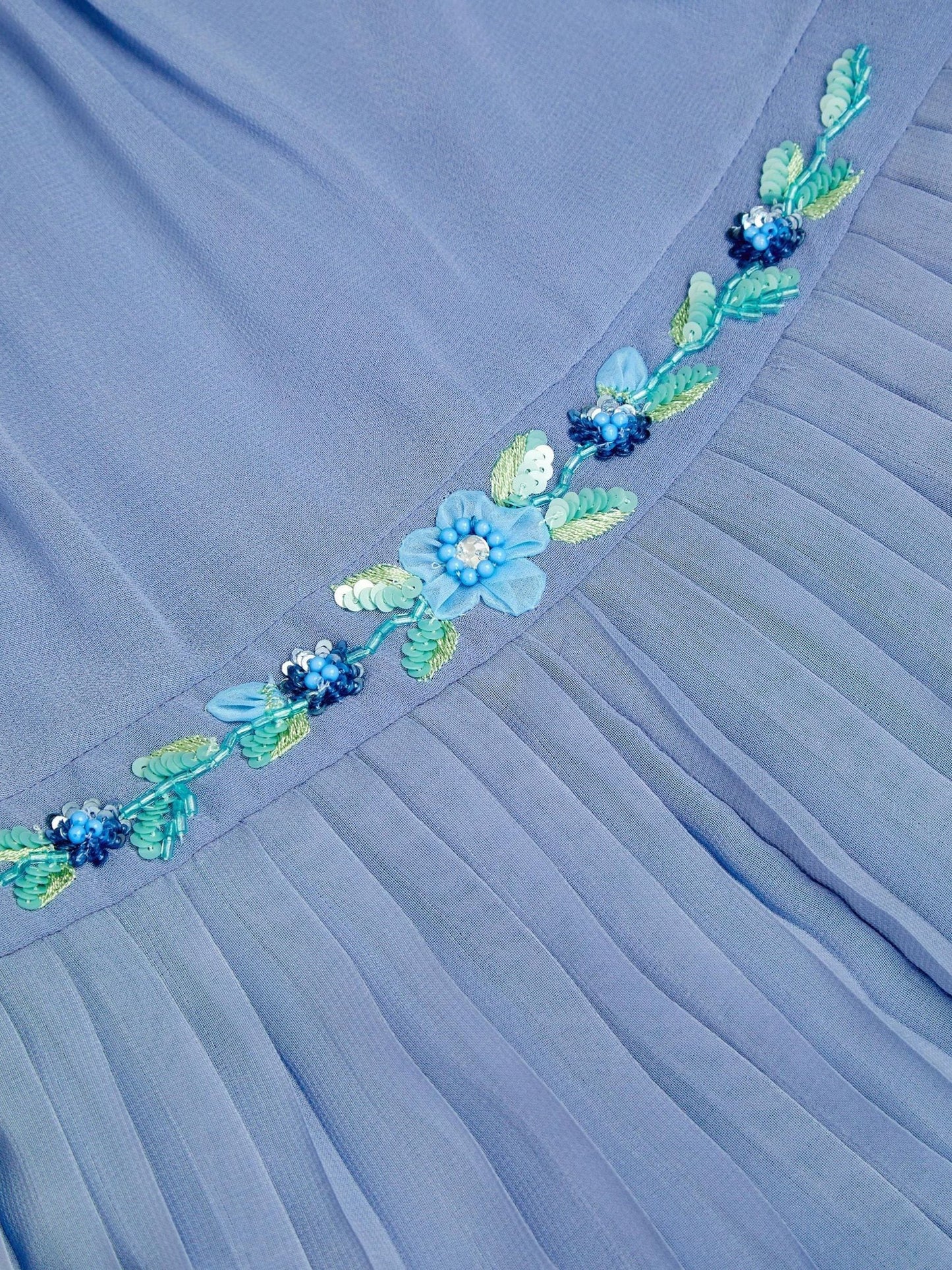 Dsiney Kidz - Monsoon Blue Ava Embellished Pleated Jumpsuit image 3