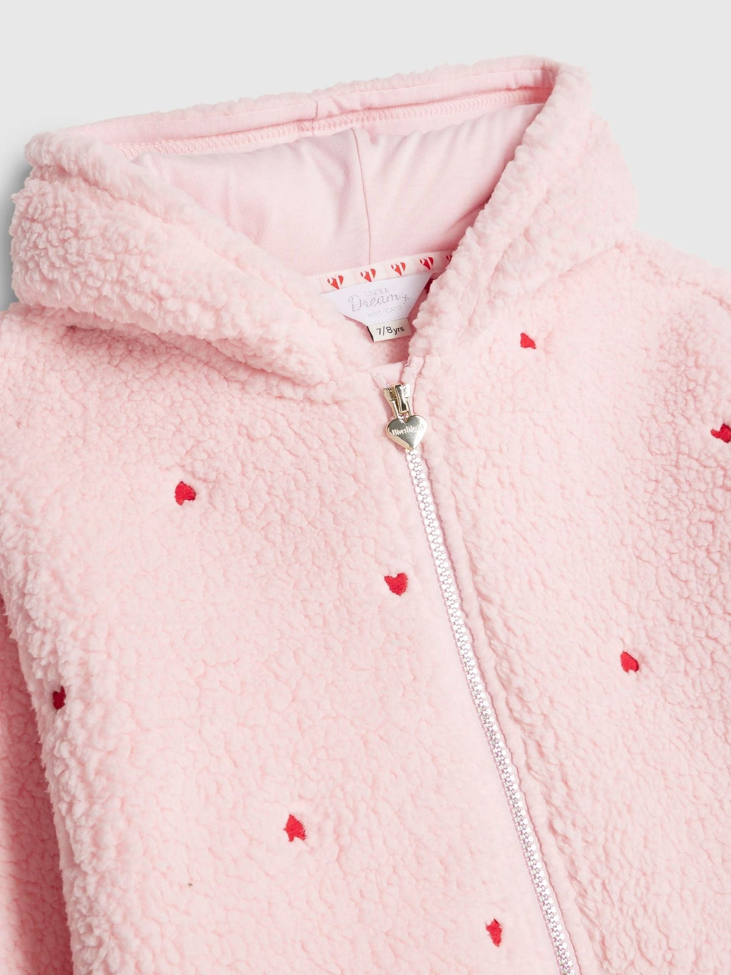 River Island Pink Heart Pyjamas & Hoodie Set