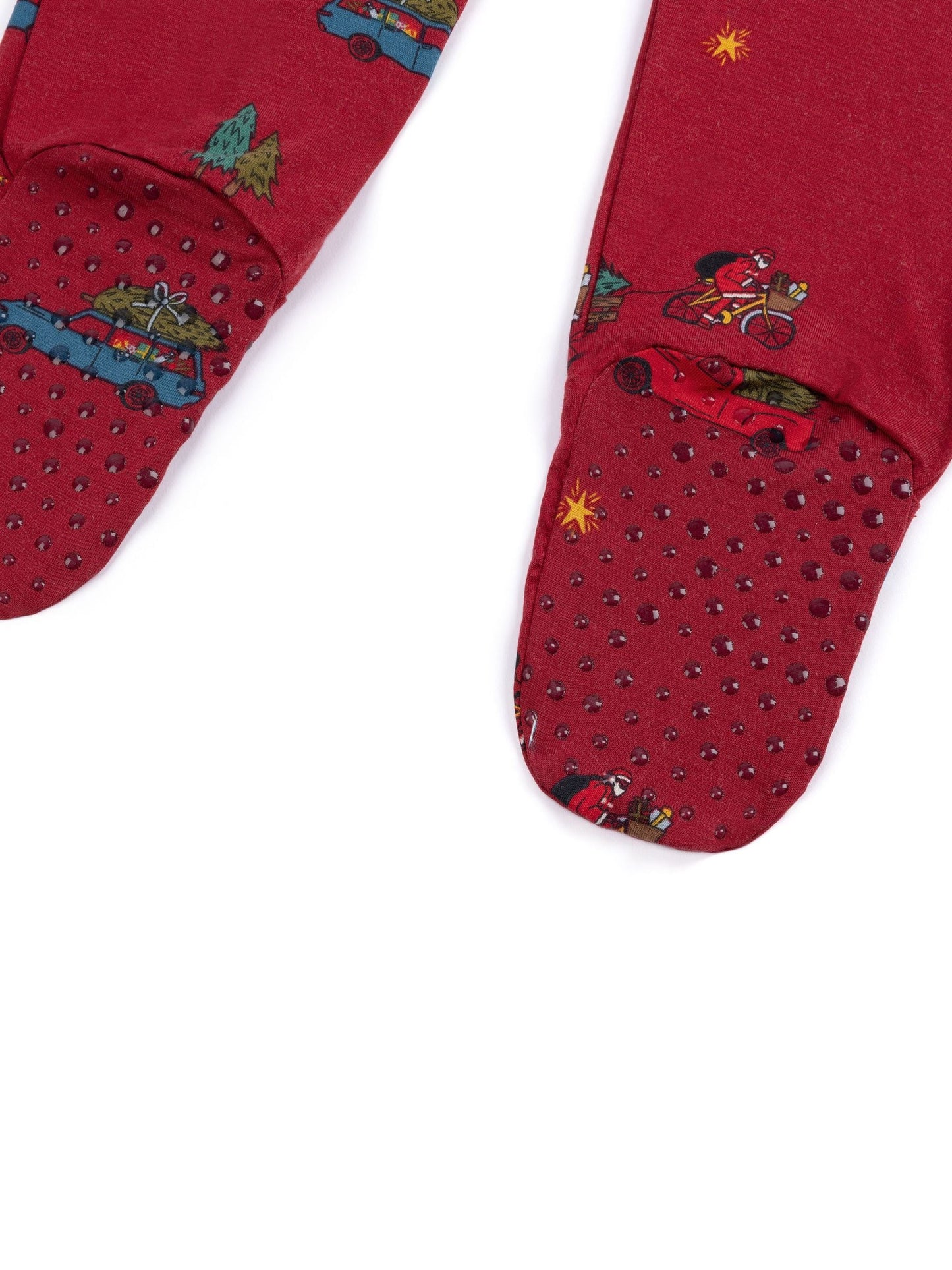 Chelsea Peers Red TENCEL™ Modal Christmas Tree Car Print Pyjamas image 3