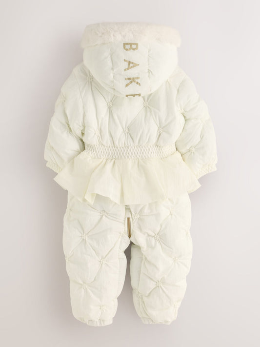 Dsiney Kidz - Baker by Ted Baker Shower Resistant Embroidered Peplum Padded Snowsuit image 2