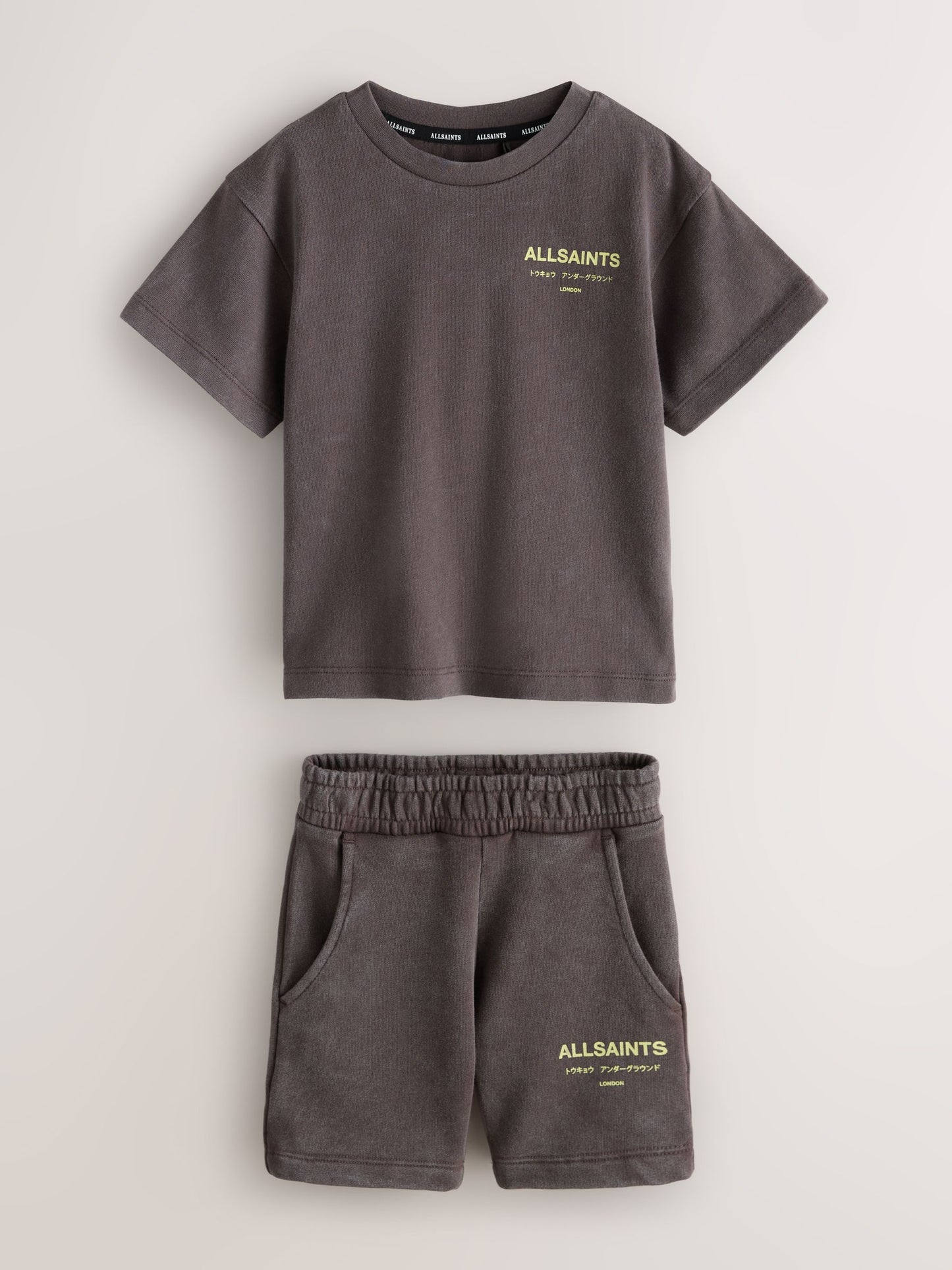 Dsiney Kidz - smALLSAINTS Washed Brown Underground T-Shirt and Sweat Shorts Younger Set image 6