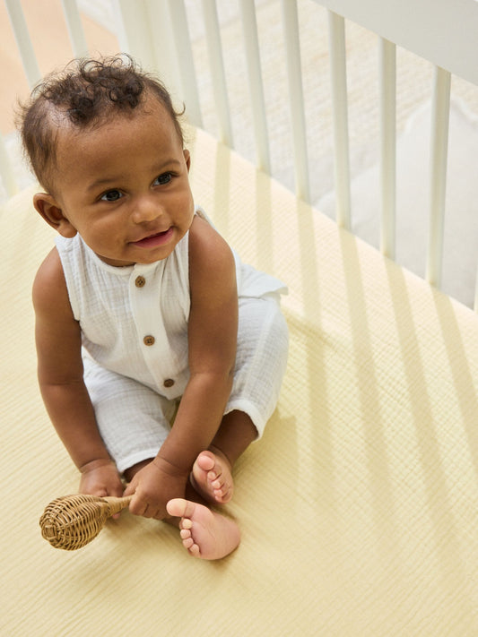 White Woven Baby Jumpsuit (0mths-2yrs) image 2