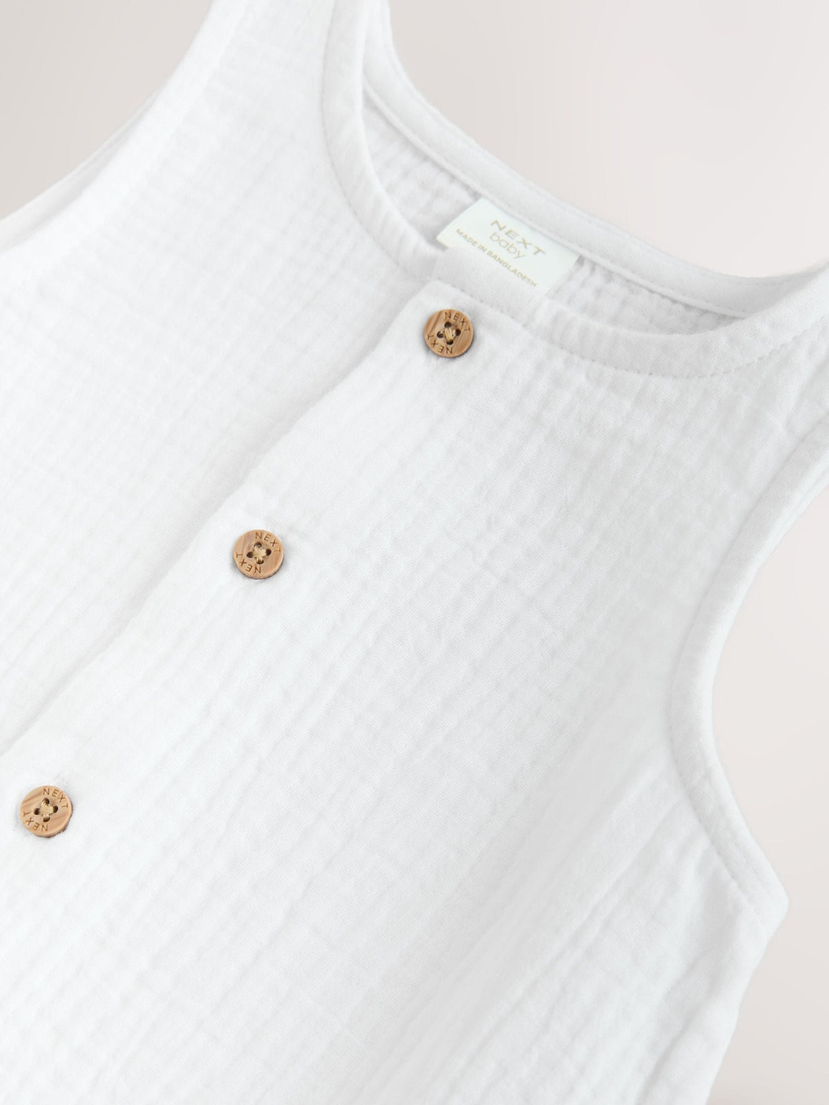 White Woven Baby Jumpsuit (0mths-2yrs) image 8