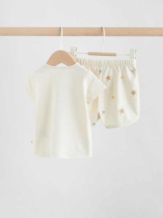 Dsiney Kidz - Cream My First Holiday Top and Short Baby Set (0-18mths) image 2