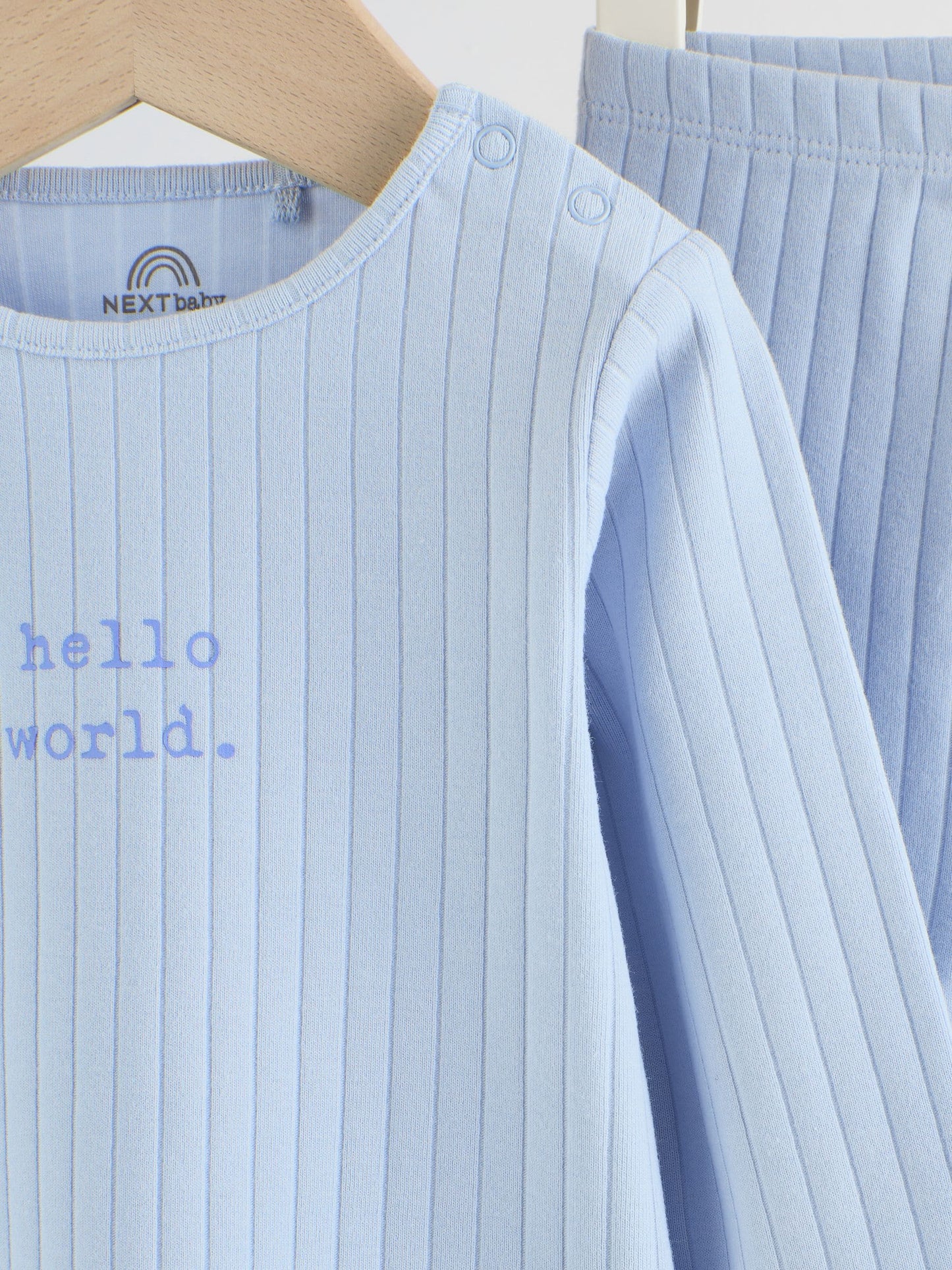 Blue Hello World Top and Leggings Baby Set (0-18mths) image 7